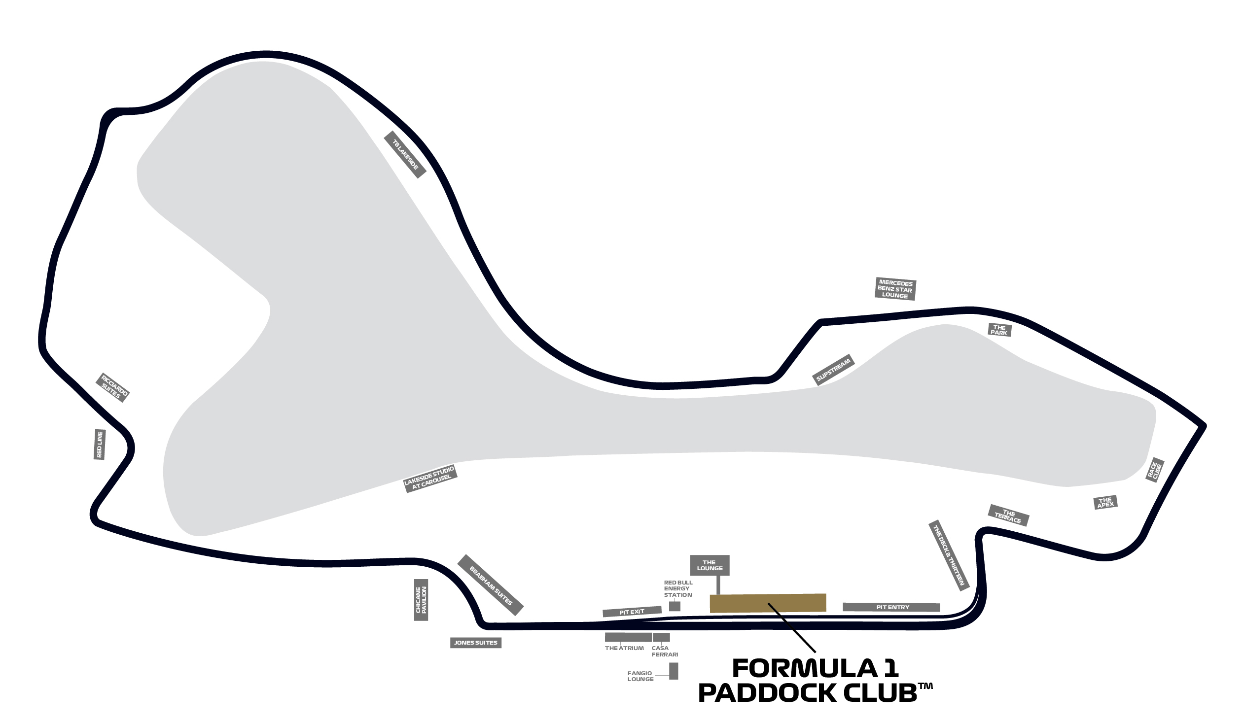 Map of Formula 1 Paddock Club™