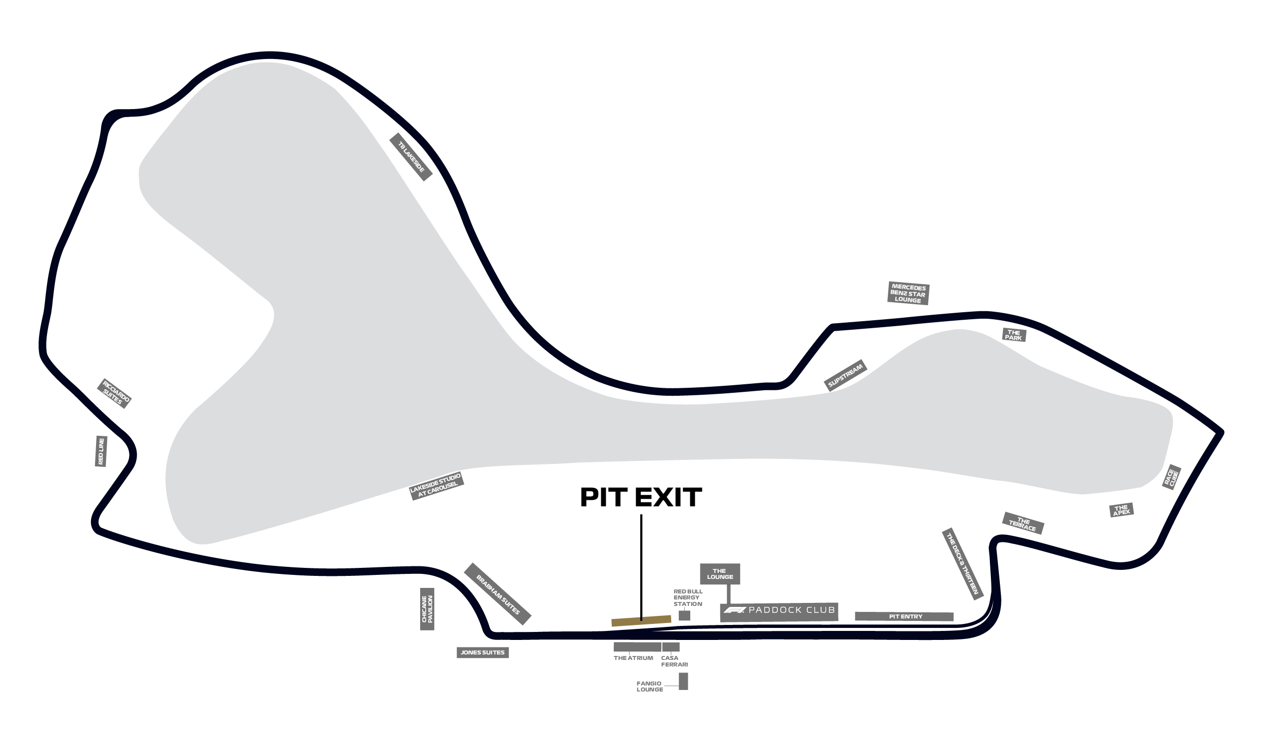 Map of Pit Exit Skydeck Lounge