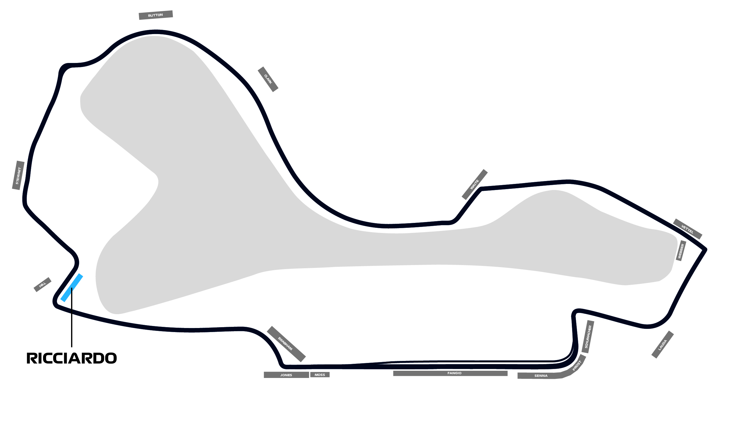 Map of Ricciardo Grandstand