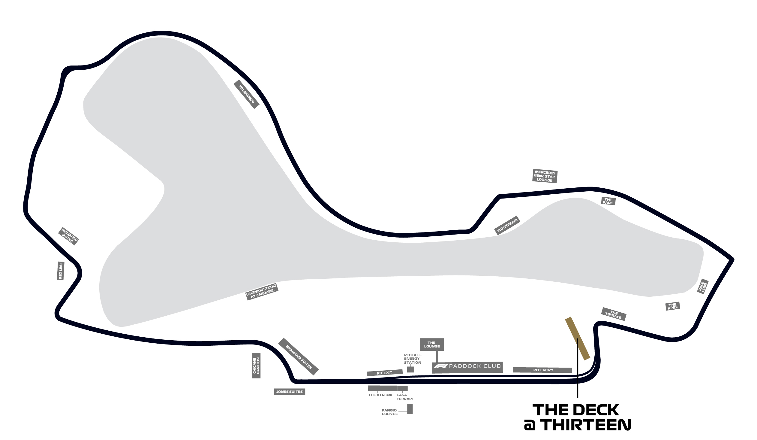 Map of The Deck @ Thirteen