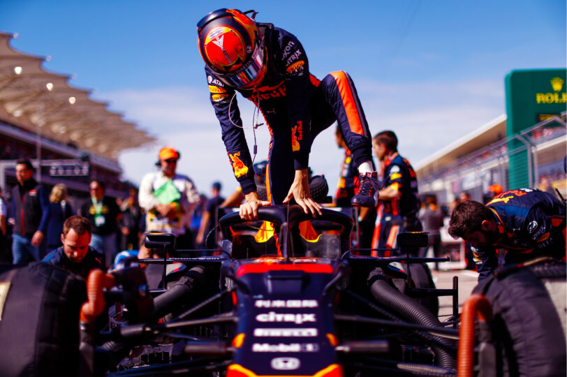 FOR DP20 Alex Albon On Grid Red Bull 2020