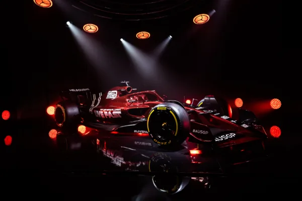 FOR SOCIALS22 new 2022 formula 1 show car arrives in australia