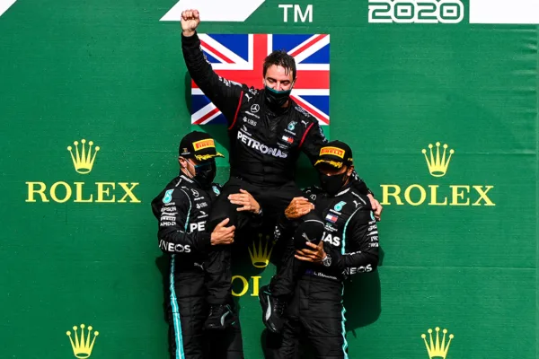 FOR SOCIAL20 Mercedes cruise to one two Belgian victory