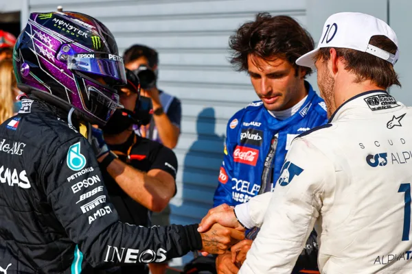 FOR SOCIAL20 Hamilton accepts penalty congratulates gasly