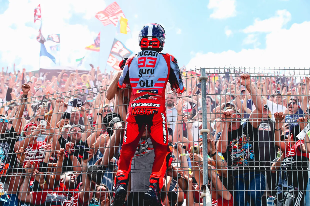 Marquez Celebrating